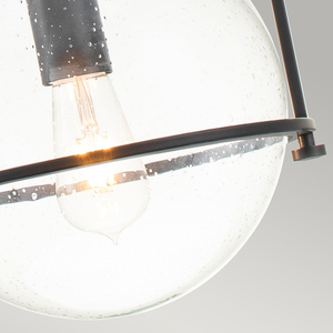 Lampă suspendată Somerset - 1 sursă de lumină - Sticlă transparentă - Black Quintiesse small 3