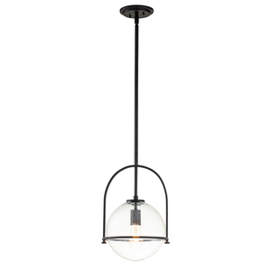 Lampă suspendată Somerset - 1 sursă de lumină - Sticlă transparentă - Black Quintiesse small 0