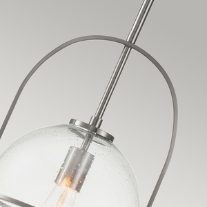 Lampă suspendată Somerset - 1 sursă de lumină - Sticlă transparentă - Nichel periat Quintiesse small 3