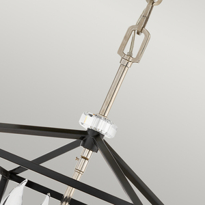 Lampă suspendată / semilampă Stinson - 4 surse de lumină - Negru / Nichel lustruit Quintiesse small 2
