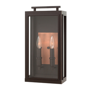 Aplica de exterior Quintiesse Sutcliffe, 2 × E14, bronz patinat și cupru small 0