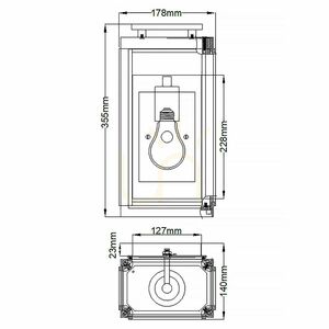 Felinar mic de perete pentru exterior Quintiesse Sutcliffe – bronz patinat cu ulei și cupru small 6