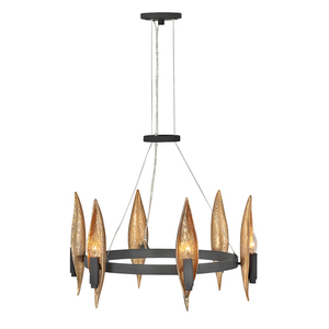 Candelabru Quintiesse Willow negru și auriu 6 × E14 61 cm small 0