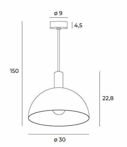 Verifica Lampă suspendată Max Light Luisant P0473 negru 30 cm E27