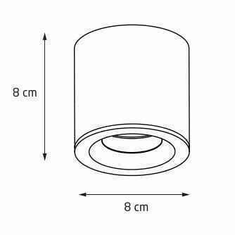 Verifica Plafoniera Max Light Form C0217 GU10 aur periat IP65 8 cm