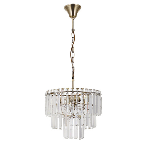 Verifica Pendul Italux Buena 4xE14 cristal maro Ø36 cm PND-22320-4-ABR