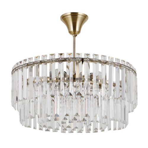 Verifica Lampă suspendată Italux Buena 6xE14 maro cristal transparent PND-22320-6-ABR