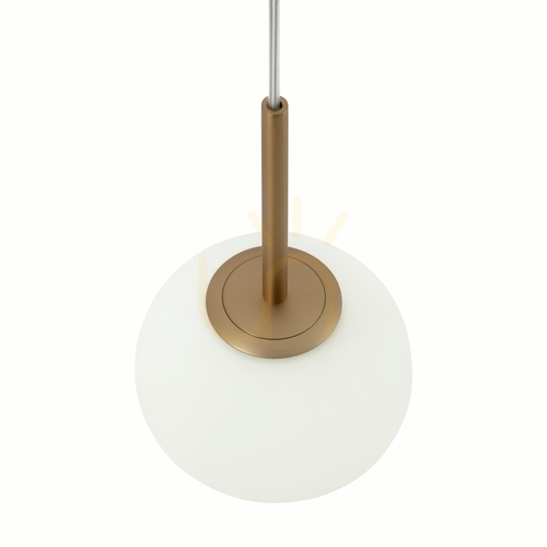 Verifica Lampă suspendată Maytoni Basic form MOD321PL-01G1, aurie, sticlă albă Ø15 cm, E14