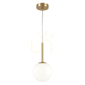 Lampă suspendată Maytoni Basic form MOD321PL-01G1, aurie, sticlă albă Ø15 cm, E14 small 6