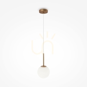 Lampă suspendată Maytoni Basic form MOD321PL-01G1, aurie, sticlă albă Ø15 cm, E14 small 0