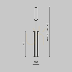 Lampa suspendată SONATA MOD410PL-L12BS3K Maytoni small 9