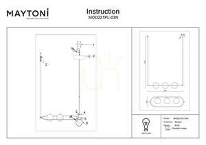 ERICH lampă suspendată MOD221PL-03N Maytoni small 3