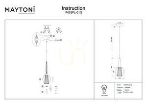 Lampă suspendată COPITA P003PL-01G Maytoni small 2