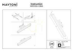 Lampă pentru tablouri Fichte LED 14 W 60 cm neagră Maytoni MIR012WL-L14B4K small 5