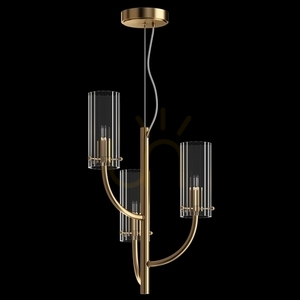 Lustră suspendată Maytoni ARCO MOD223PL-03BS alamă, 3 × G9, sticlă striată, Ø 35 cm small 2