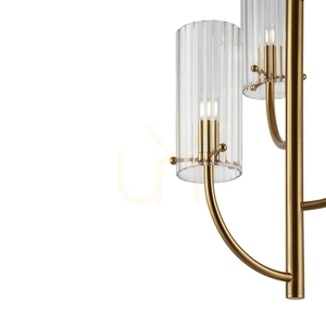 Lustră suspendată Maytoni ARCO MOD223PL-03BS alamă, 3 × G9, sticlă striată, Ø 35 cm small 5