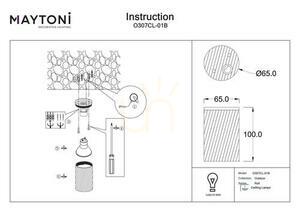 Plafonieră de exterior Maytoni ROLL O307CL-01B, cilindru negru GU10, IP54 small 6