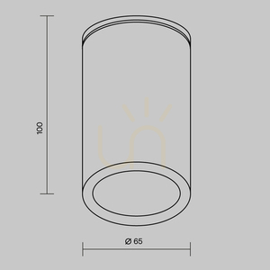 Plafonieră de exterior Maytoni ROLL O307CL-01B, cilindru negru GU10, IP54 small 7
