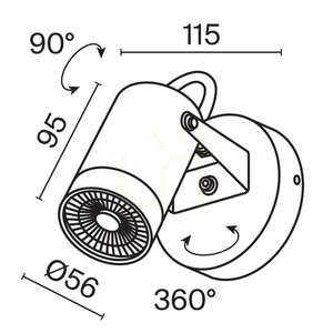 SCOPE lampă de perete pentru exterior O025WL-01B IP65 Maytoni small 10
