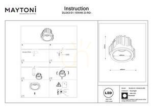 ALFA LED corp de iluminat încastrat DL043-01-15W4K-D-RD-W Maytoni small 6