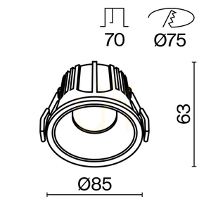 ALFA LED corp de iluminat încastrat DL043-01-15W4K-D-RD-W Maytoni small 9