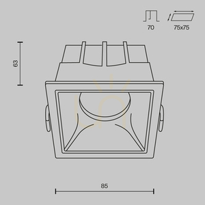 ALFA LED corp de iluminat încastrat DL043-01-15W4K-D-SQ-W Maytoni small 7