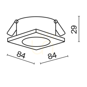 STARK corp de iluminat încastrat DL083-01-GU10-SQ-B IP65 Maytoni small 8