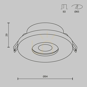 STARK corp de iluminat încastrat DL083-01-GU10-RD-B IP65 Maytoni small 6