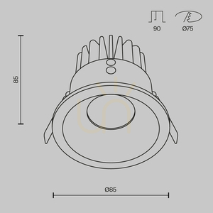 Spot încastrat Maytoni ZOOM alb LED 12W 990lm 4000K CRI90 IP65 reglabil ø8,5 cm DL034-L12W4K-D-W small 7