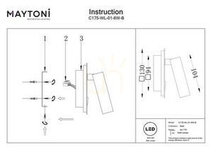 Lampă de perete IOS 176 C175-WL-01-6W-B Maytoni small 11