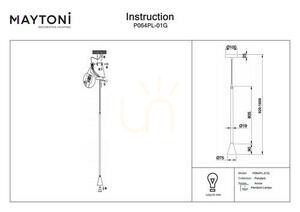Lampă suspendată ARROW P064PL-01G Maytoni small 4