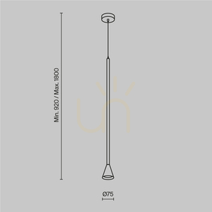 Lampă suspendată ARROW P064PL-01G Maytoni small 5