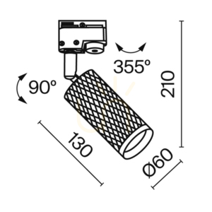 FOCUS DESIGN TR011-1-GU10-W proiector pentru bare de distribuție Maytoni small 11