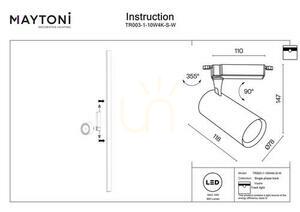 Proiector pe șină VUORO TR003-1-10W4K-S-W Maytoni small 7