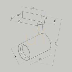 Proiector pe șină VUORO TR003-1-10W4K-S-W Maytoni small 8