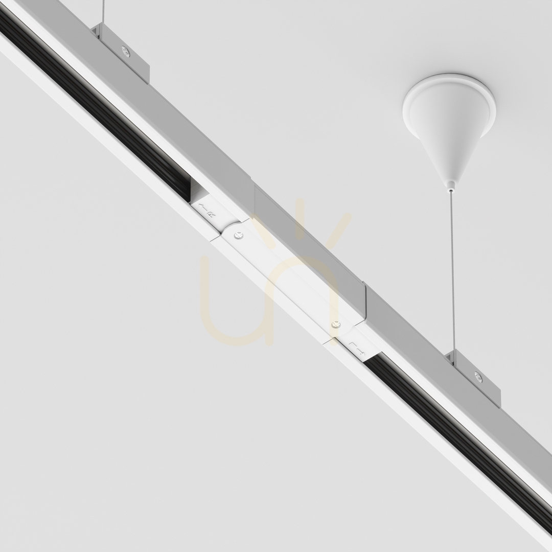 previzualizare Conector drept alb pentru șină trifazată Maytoni Trinity TRA005C-31W Conector drept alb pentru șină trifazată Maytoni Trinity TRA005C-31W
