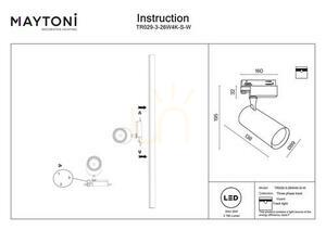 Reflector pentru bara de distribuție VUORO TR029-3-26W4K-S-W Maytoni small 6