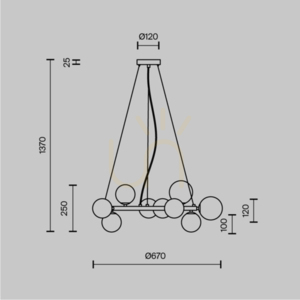 Lampa suspendată DALLAS MOD545PL-11B Maytoni small 6