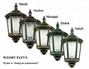 Lampă suspendată exterior SU-MA Witraż negru patină aluminiu sticlă K 1018/1/N small 3
