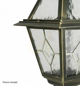 Lampă suspendată exterior SU-MA Witraż negru patină aluminiu sticlă K 1018/1/N small 5
