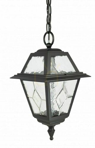 Verifica Lampă suspendată exterior SU-MA Witraż negru patină aluminiu sticlă K 1018/1/N