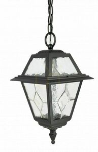 Lampă suspendată exterior SU-MA Witraż negru patină aluminiu sticlă K 1018/1/N small 0