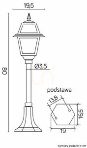 Lampă de grădină SU-MA K 5002/3/N negru patinat aluminiu și sticlă decorativă 80 cm small 5