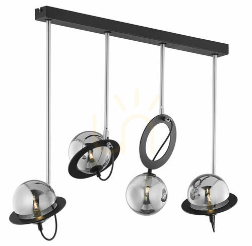Verifica Lampă suspendată Jupiter Planet 1896 negru/nichel 4xG9 80 cm