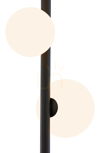 Verifica Lampadar Jupiter TAIDA 1929 negru, 4 globuri din sticlă opal, 4x G9