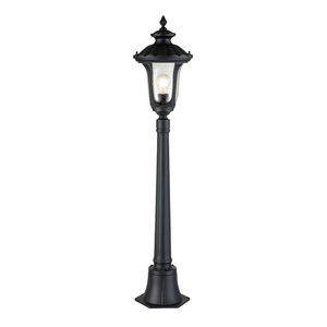 Felinar de grădină mic Chicago pe stâlp - 1 sursă de lumină - negru texturat Elstead small 0