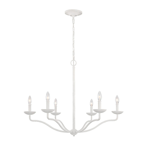 Candelabru Elstead Annie din tencuială texturată albă 6xE14 83 cm small 0