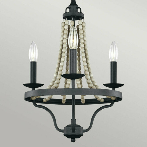 Verifica Candelabru Nori cu 3 lumini - zinc învechit închis Elstead