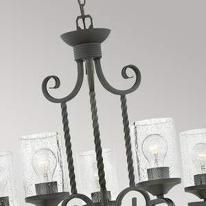 Candelabru Casa - 5 surse de lumină - negru patinat Elstead small 1