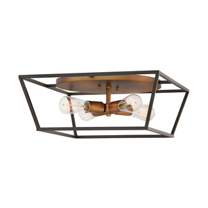Plafonieră Fulton - 4 surse de lumină - Bronz și alamă Elstead small 0